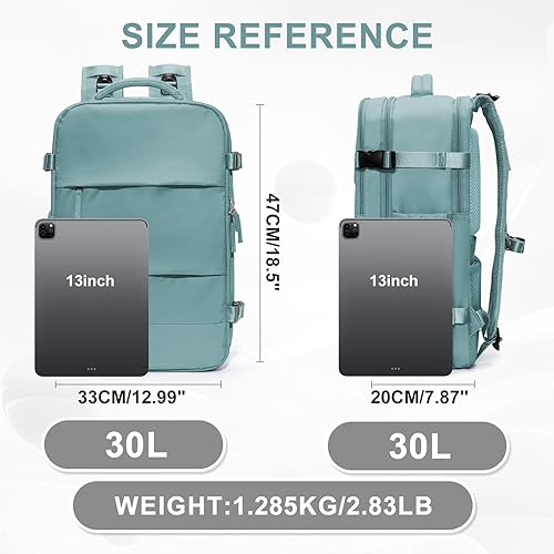 Miniatura 3 de coowoz Mochila de viaje grande para mujeres y hombres, mochila de mano aprobada por vuelo, mochila de senderismo impermeable para deportes al aire