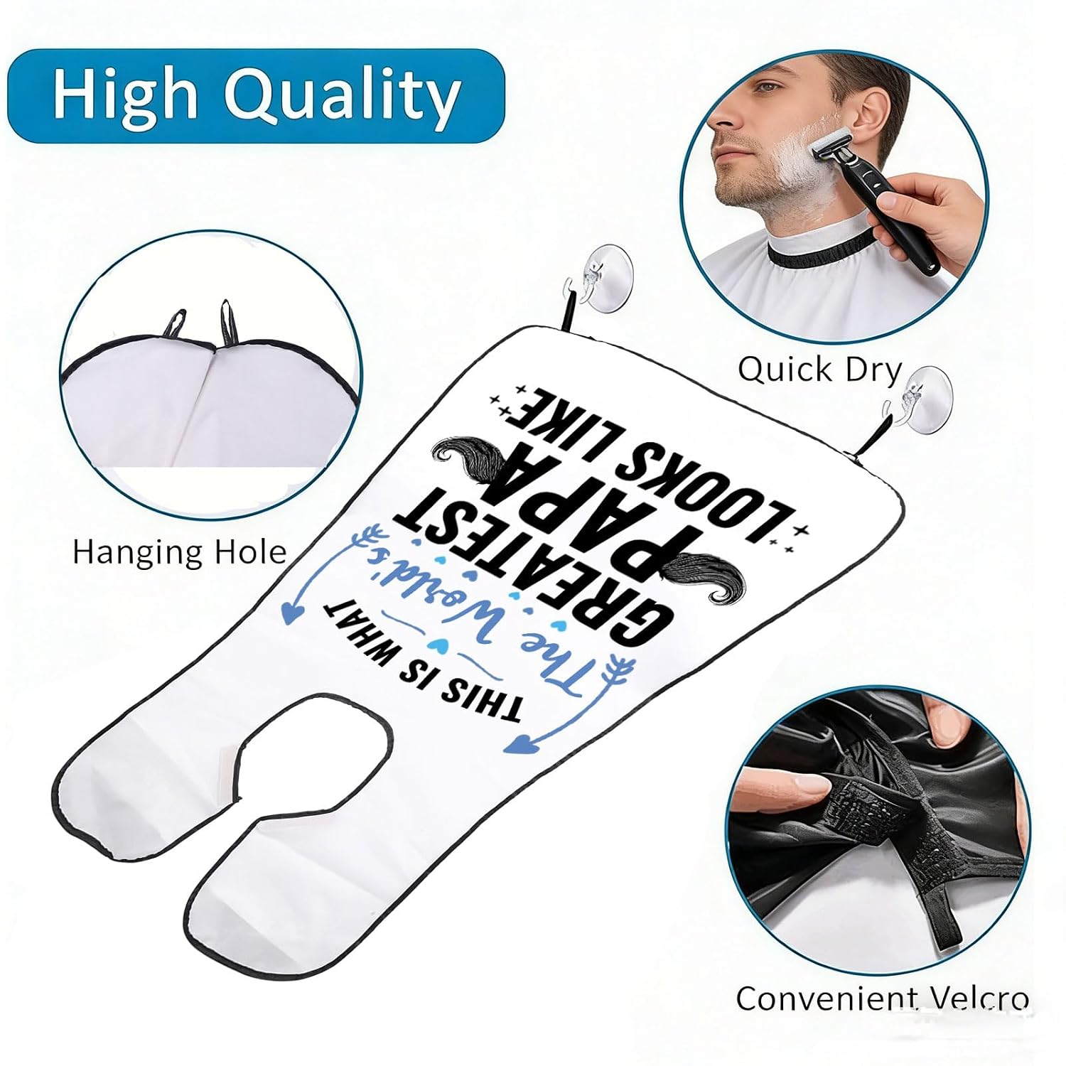 Funny Papa Shaving Cape Dad Vibes Greatest Papa Cool Papas Club Pawpaw Gift Gift From Son Daughter Wife (Greatest Papa)