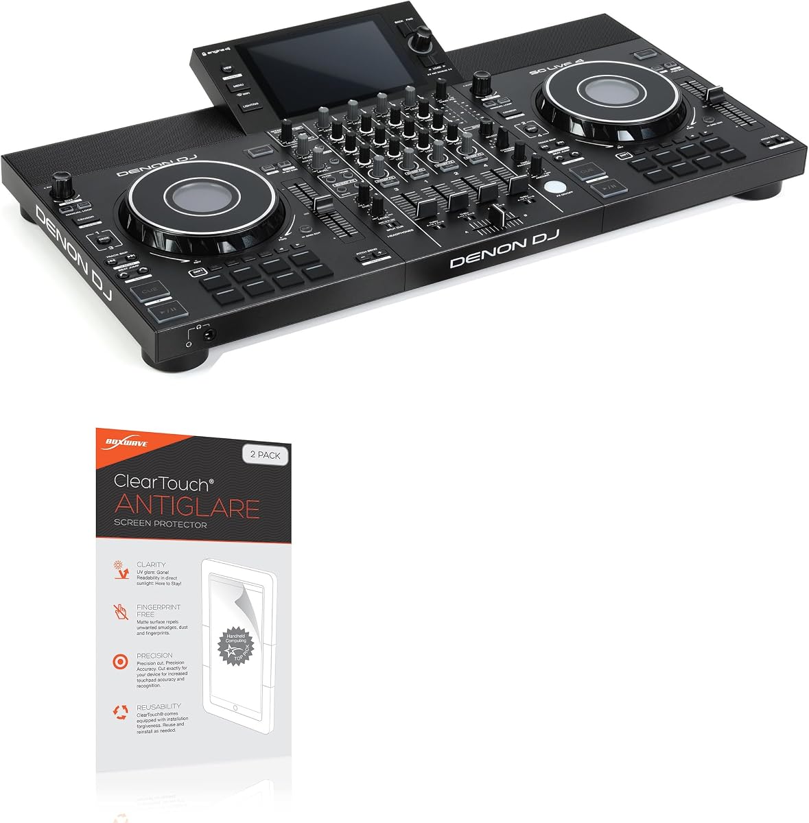 BoxWave Protector de pantalla compatible con Denon DJ SC Live 4 - ClearTouch antirreflejos (paquete de 2), película mate antihuellas