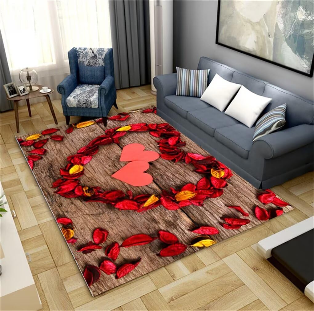 Tapis de jeu rouge pour enfant avec envers antidérapant et surface lavable 120x170 cm