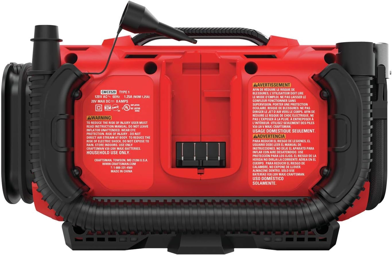Craftsman CMCE520BR V20 Lithium-Ion Cordless Inflator (Tool Only) (Renewed)