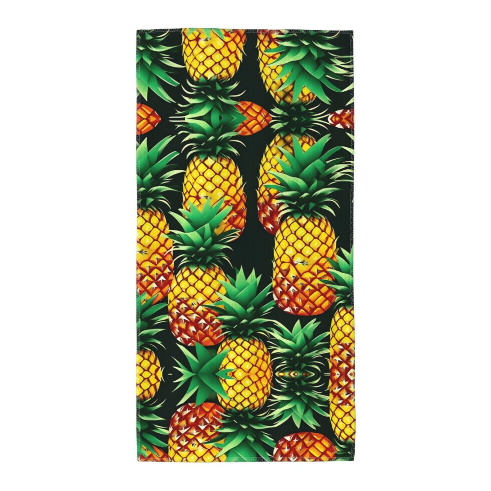 TTIGLHOH Tropical Fruit Pineapples Stylish Printed Long Towel Quick Drying For Gym Camping Daily Use