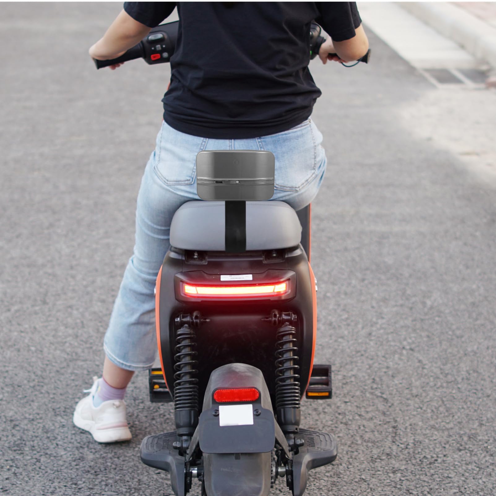 Happyyami Ergonomic Electric Car Backrest Safety Seat Support with Easy Install for Bikes Motorcycles