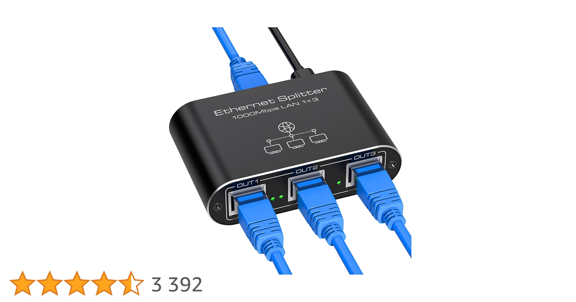 VEDINDUST Switch RJ45 1000Mbps Network LAN Switch Gigabit Network Splitter Switch Ethernet pour Ordinateurs, Commutateurs, Routeurs, Boîtiers Décodeurs, Téléviseurs VEDINDUST Switch RJ45 1000Mbps Network LAN Switch Gigabit Network Splitter Switch Ethernet pour Ordinateurs, Commutateurs, Routeurs, Boîtiers Décodeurs, Téléviseurs