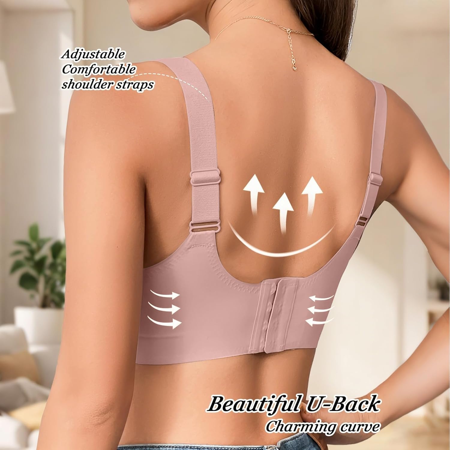 Jelly Bras for Women Push Up Wide Straps Seamless Wireless Bra Full Coverage Mesh Cross Everyday Bralettes 3Pcs