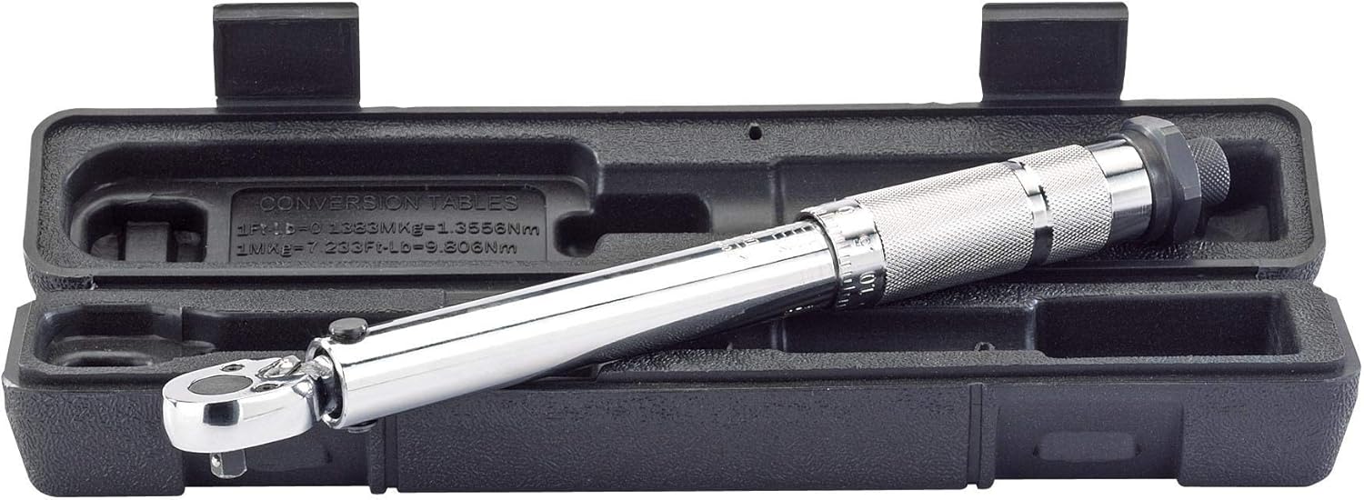 Draper BTW 1/4" Square Drive Torque Wrench | Micrometre Reversible Hand Tool | 5Nm-25Nm Mechanics Car Tools | Professional Blow Mould Storage Case | 78639