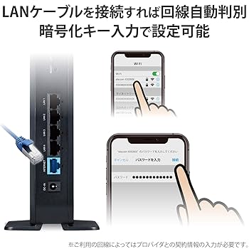 Amazon.co.jp: エレコム WiFi ルーター Wi-Fi6 11ax 2402+