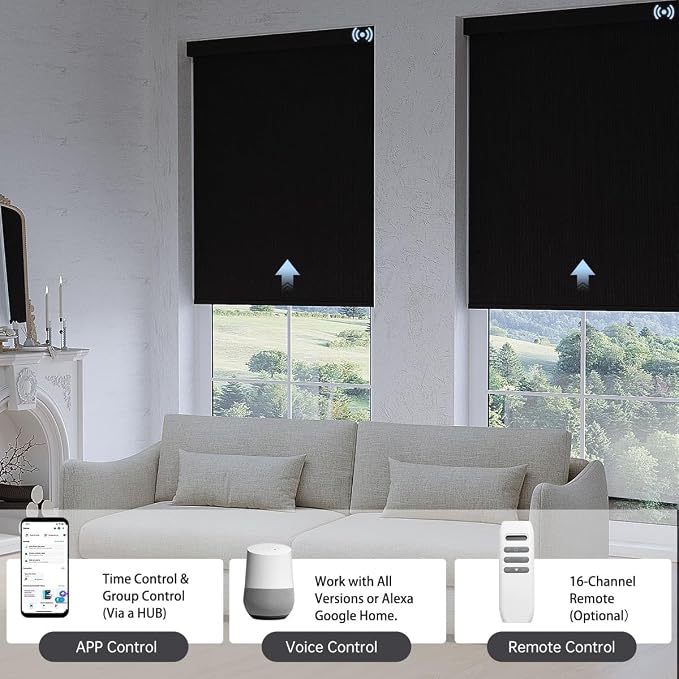 Cortinas motorizadas blackout personalizadas miniatura 2