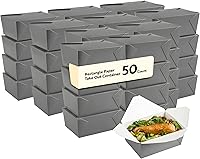Vista 31 de Restaurantware Contenedor desechable para llevar, 30 oz / #1, negro