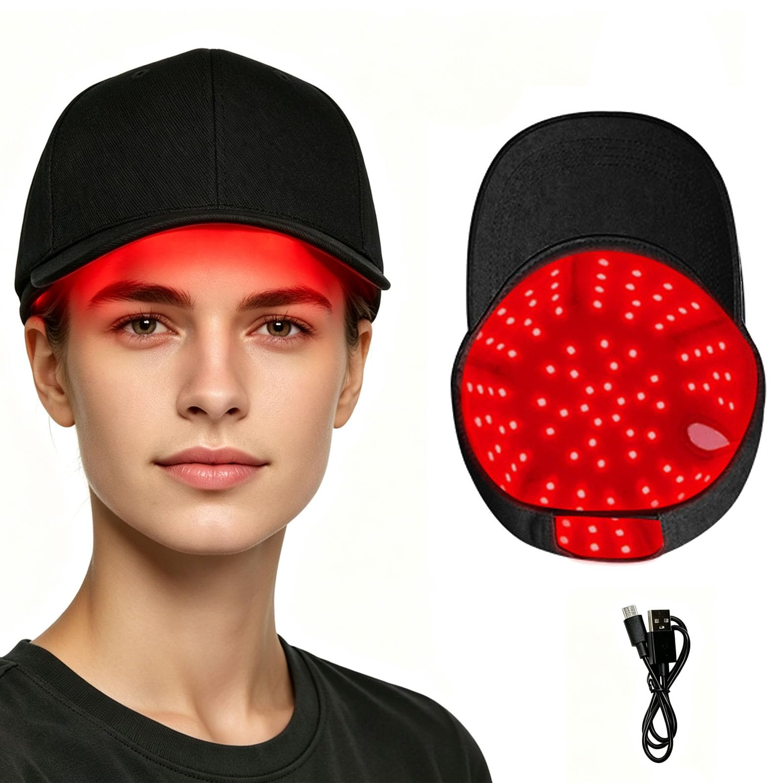 Lumoroot Hat,Cappello Per La Ricrescita Dei Capelli Con Terapia Luce Rossa (48leds)