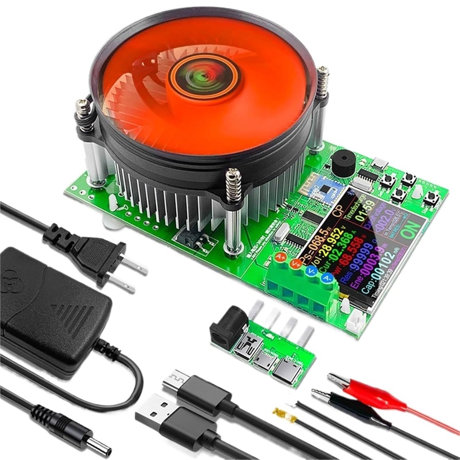 Battery Tester. 150W 25A Battery Capacity 4-Wire Tester DC USB Tester Electronic Load Lithium Discharge Monitor Power Supply with PC APP