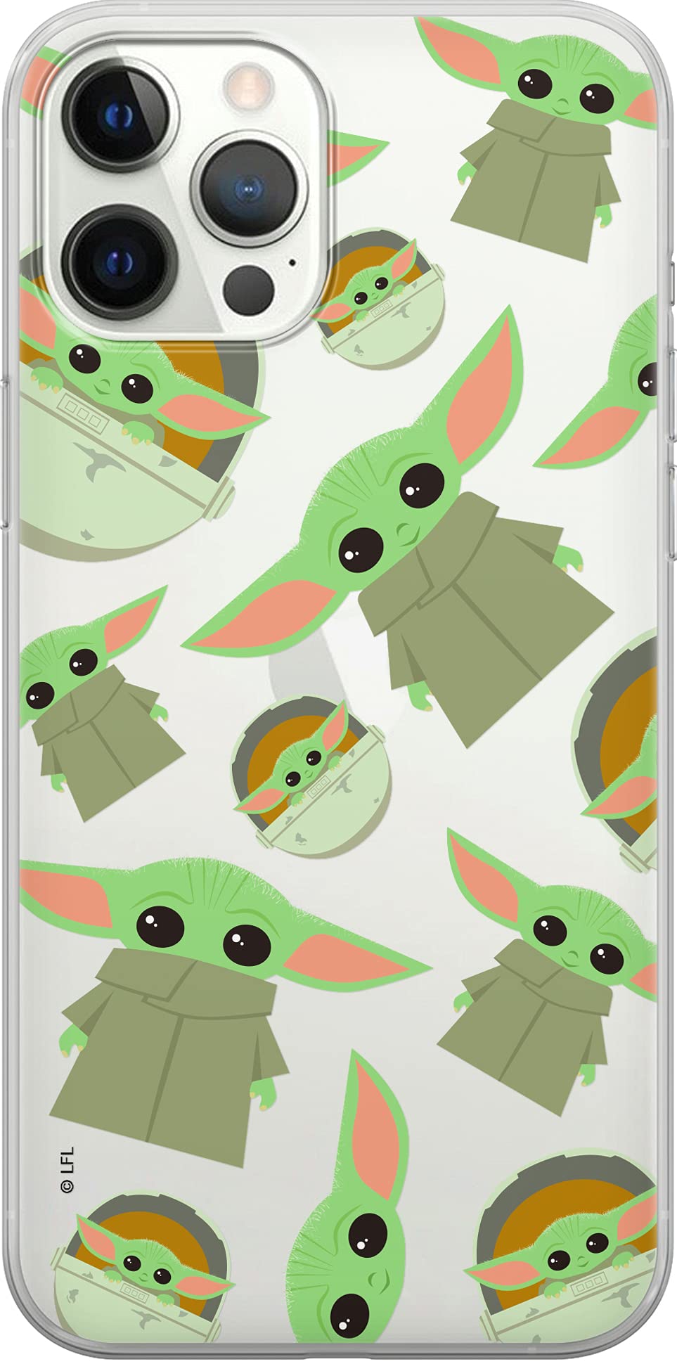 ERT GROUP mobile phone case for Apple Iphone 12 PRO MAX original and officially Licensed Star Wars pattern Baby Yoda 006 optimally adapted to the shape of the mobile phone, partially transparent