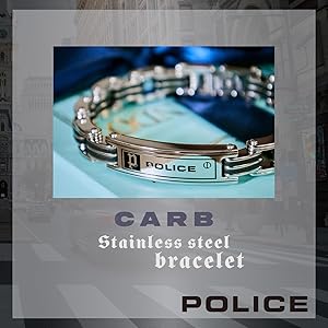 Amazon.co.jp: [ポリス] POLICE CARB ステンレス ブレスレット メンズ