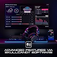Vista 6 de Skullcandy PLYR - Auriculares para juegos con cable o inalámbrico para PC, Playstation, PS4, PS5, Xbox, Nintendo Switch - Negro Digi-Hype
