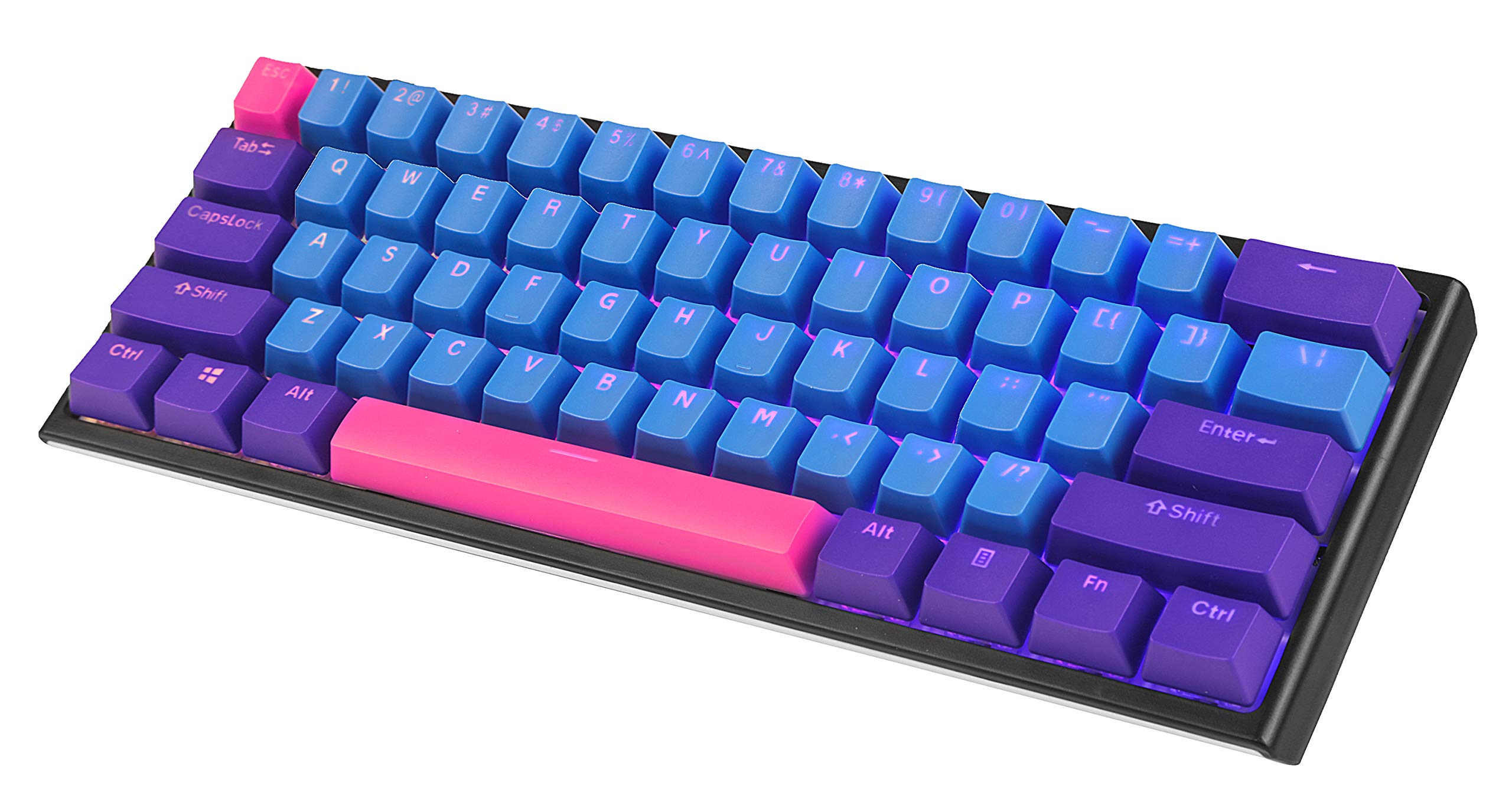 61 Key PBT Thick 60 Keycaps Sunshine ANSI Layout for Mechanical