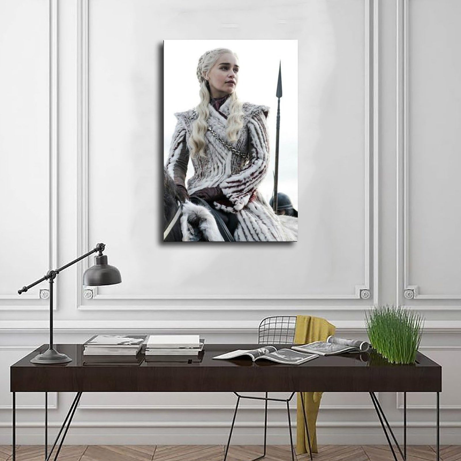 Poster Game Of Thrones Sur Toile - Format 50 X 75 Cm - Style Vintage Rétro - Sans Cadre
