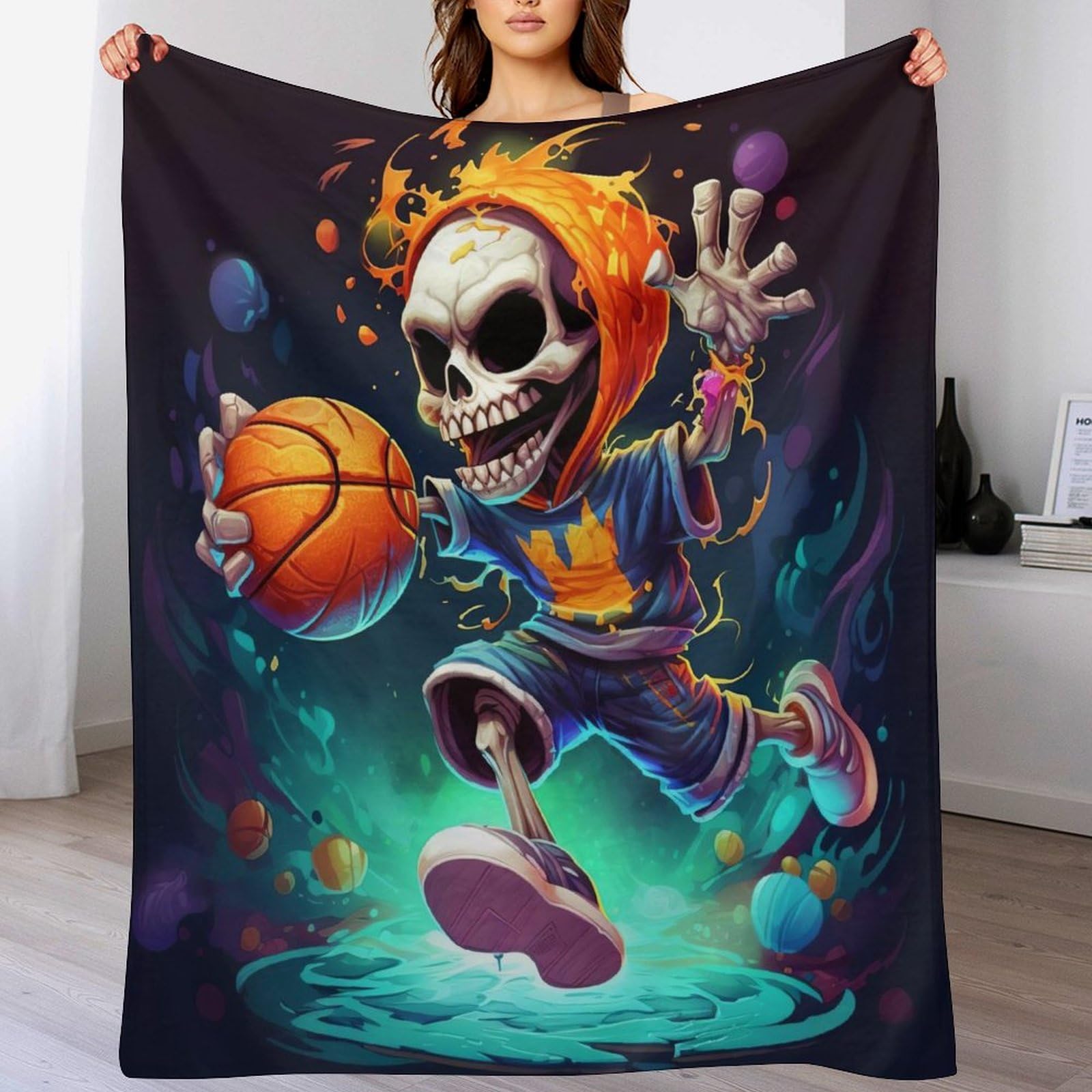Couverture basket-ball en flannel adieu aux nuits froides avec ce grand plaid doux