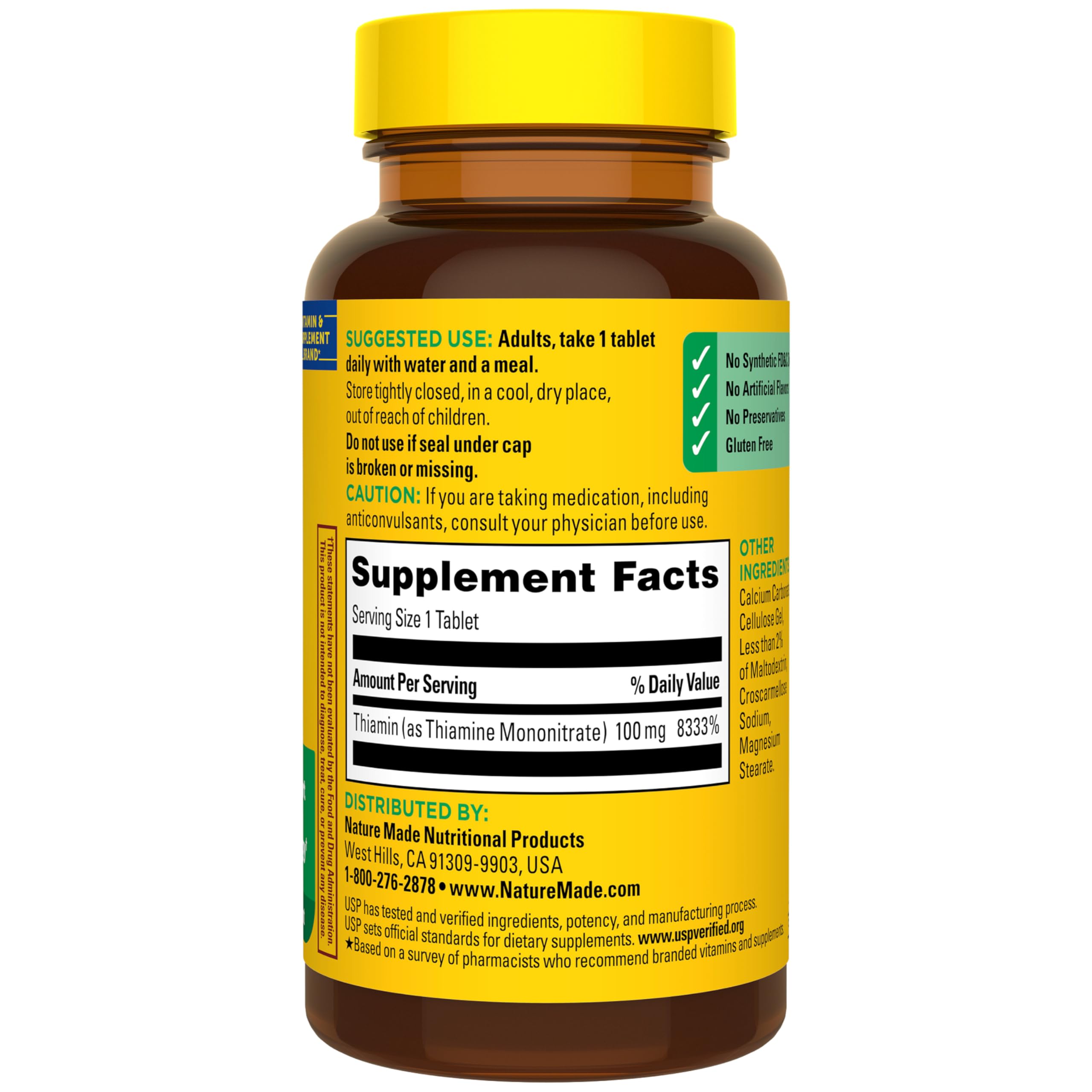 Nature Made Vitamin B1 100mg Tablets, 100 Tablets — Amazon image 7