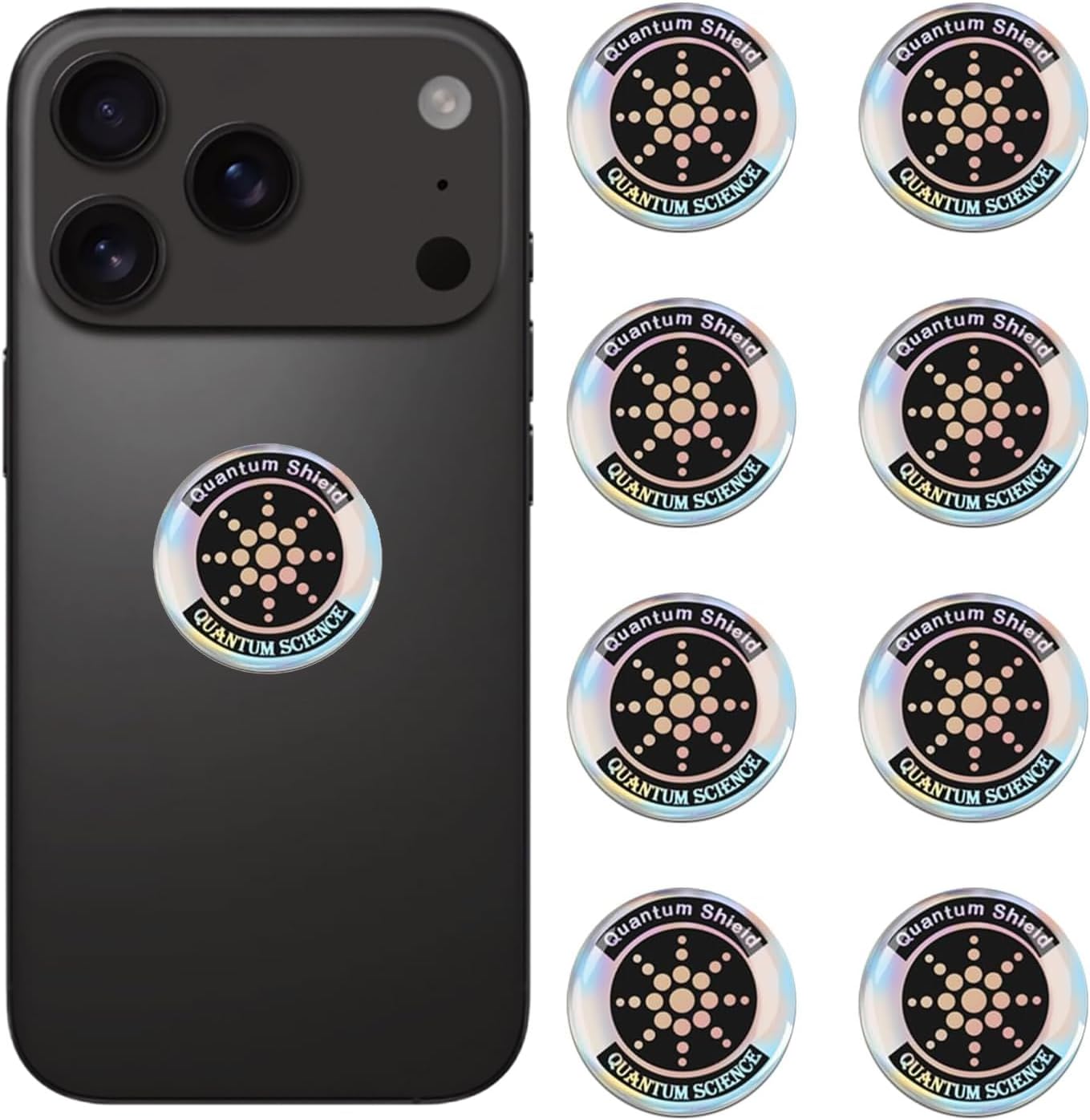 8 Pieces Cell Phone Protection Neutralizers Stickers, Blockers Equipment Stickers Compatible with Smartphones, Tablets, Laptops, TVs, Computer, Wi-Fi Routers & More (Silver)