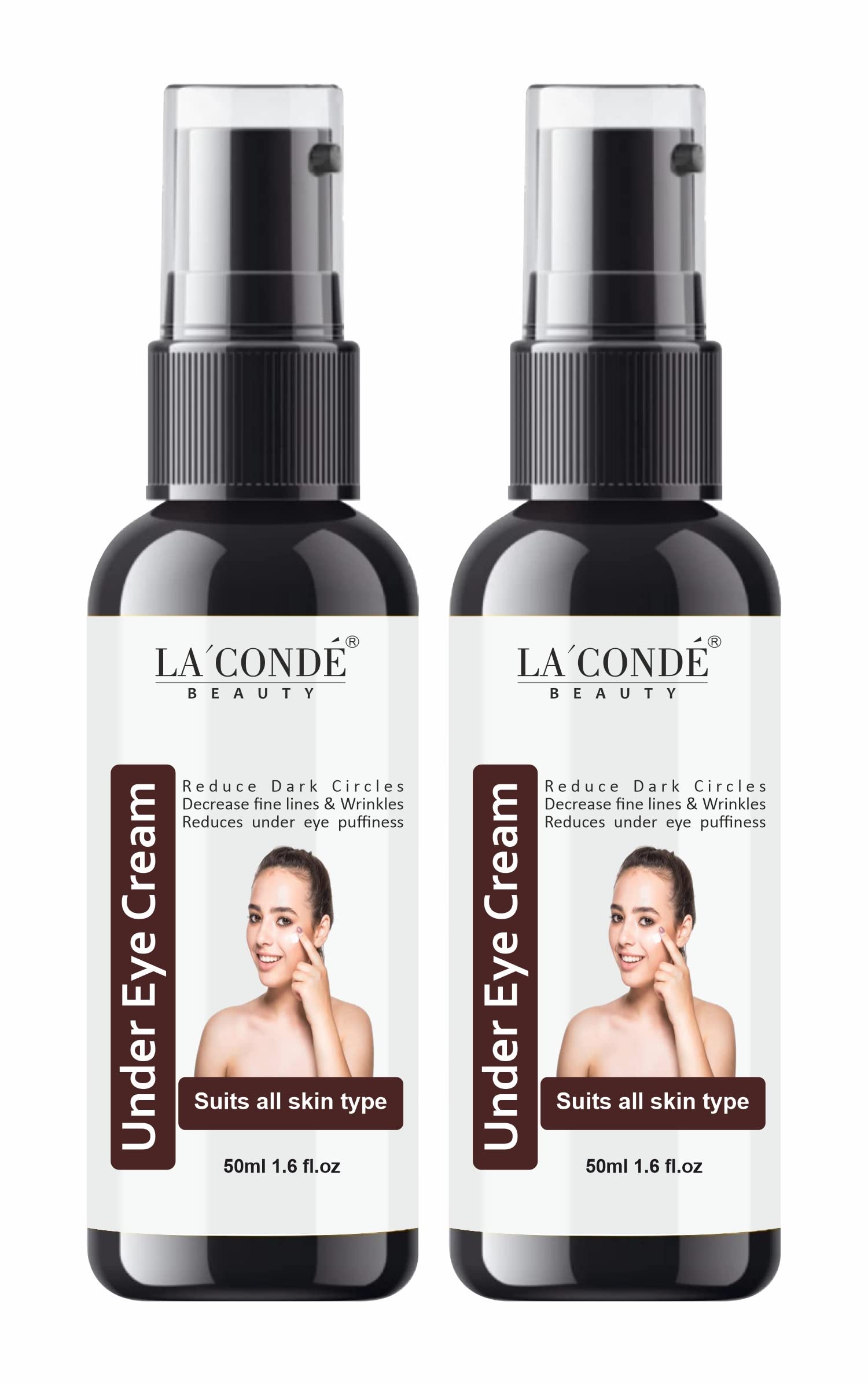 La'Conde Under eye cream for dark circles for women and men (Pack of 2, Each 50 ml)| Under eye cream for wrinkles & puffy eyes | Dark circle remover-image-41