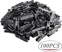 Vista 29 de BronaGrand 100pcs Mini Clear Plastic Utility Paper Clip, Clothespins Clip, Clothes Line Clips,Photo Clips