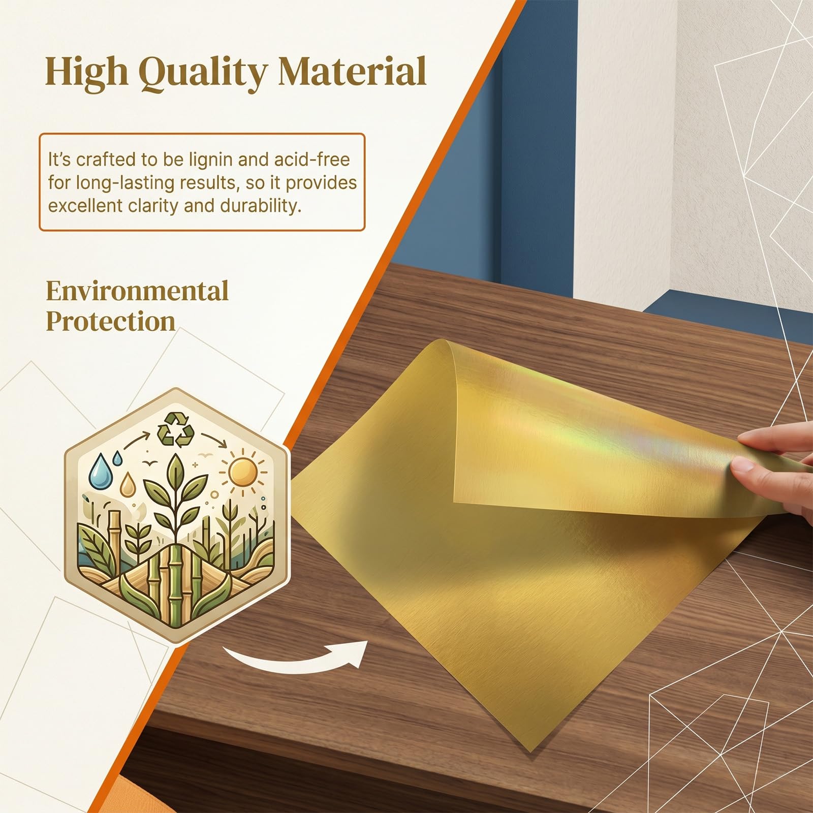 Błyszczący papier do majsterkowania, 30 arkuszy złotego papieru do majsterkowania, A4, 250 g, karton do majsterkowania A4 – lustrzany złoty papier 210 x 297 mm, do kart, scrapbookingu, projektów DIY i