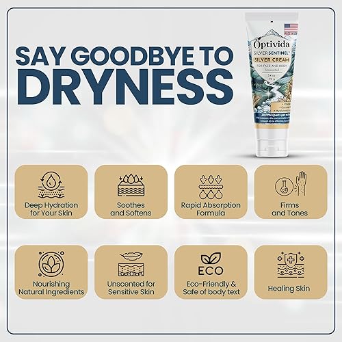 Miniatura 5 de Optivida Crema curativa para la piel Nano Silver - Ungüento curativo de la piel. Solución tópica hidratante y curativa para quemaduras, heridas,