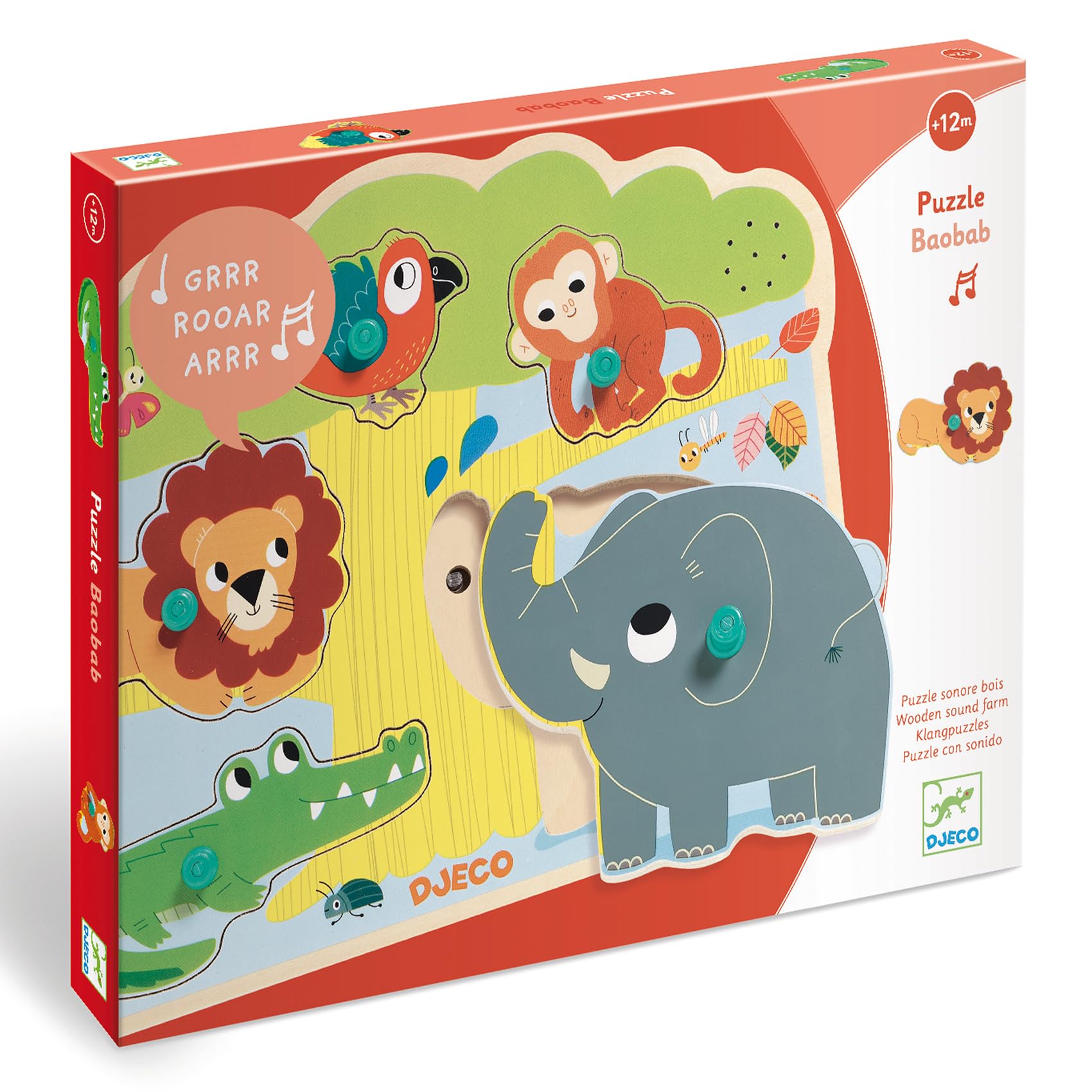 Jouet Toboggan à Balles En Bois DJECO BabyTree - Dès 18 Mois, Développe La Motricité