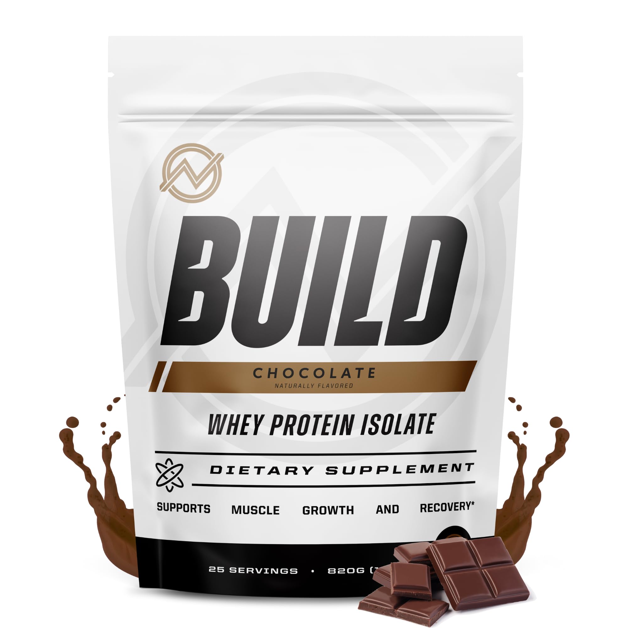 Whey Isolate Protein Powder - Accelerates Muscle Building & Recovery - Low Lactose, Gluten-Free - Post Workout Supplement - Enhanced Protein Synthesis, 1.8lbs Chocolate