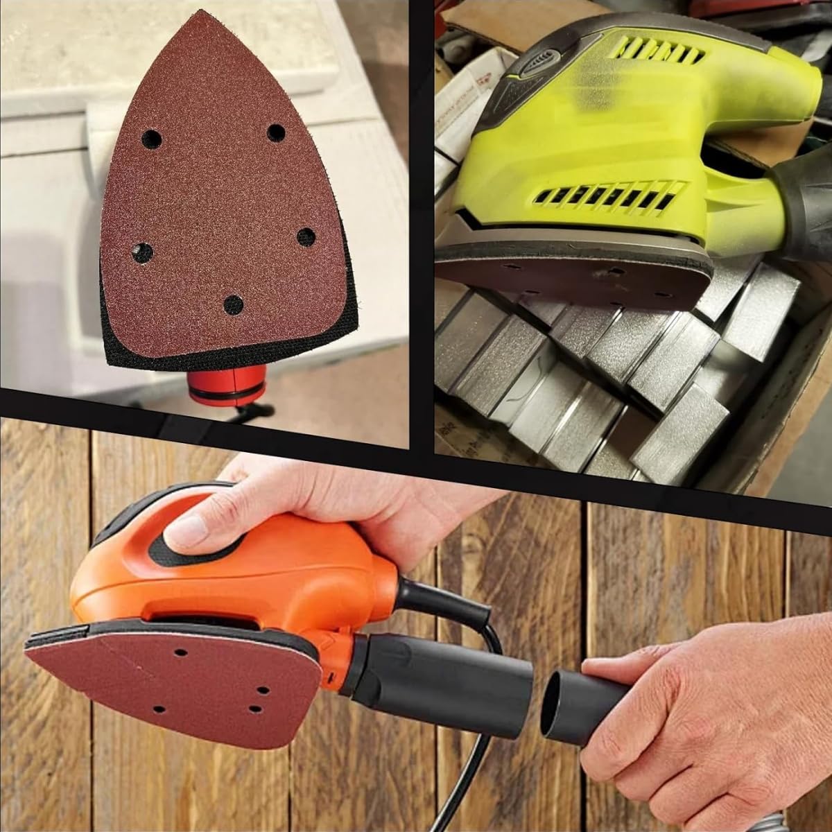 6Pack Replacement Sanding Pad for Ryobi Corner Sander, Mouse Pad Backing Platen, Compatible with Ridgid Homelite CFS1503G CFS1502 CFS1503 CFS1503K Corner Cat Sander(with XHYdamile Keychain