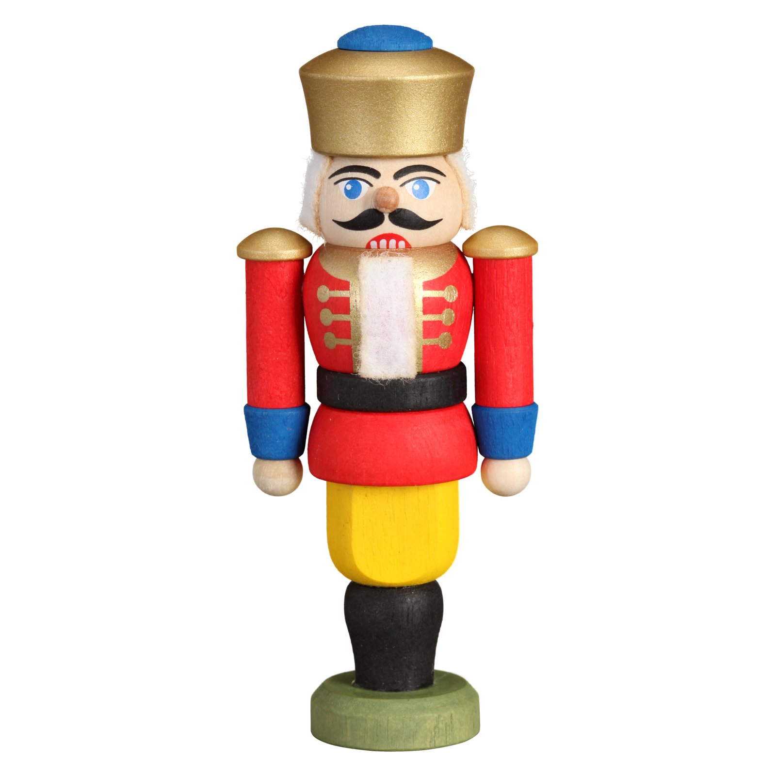 Casse-Noisette miniature Roi Rouge en bois sculpté de tradition allemande