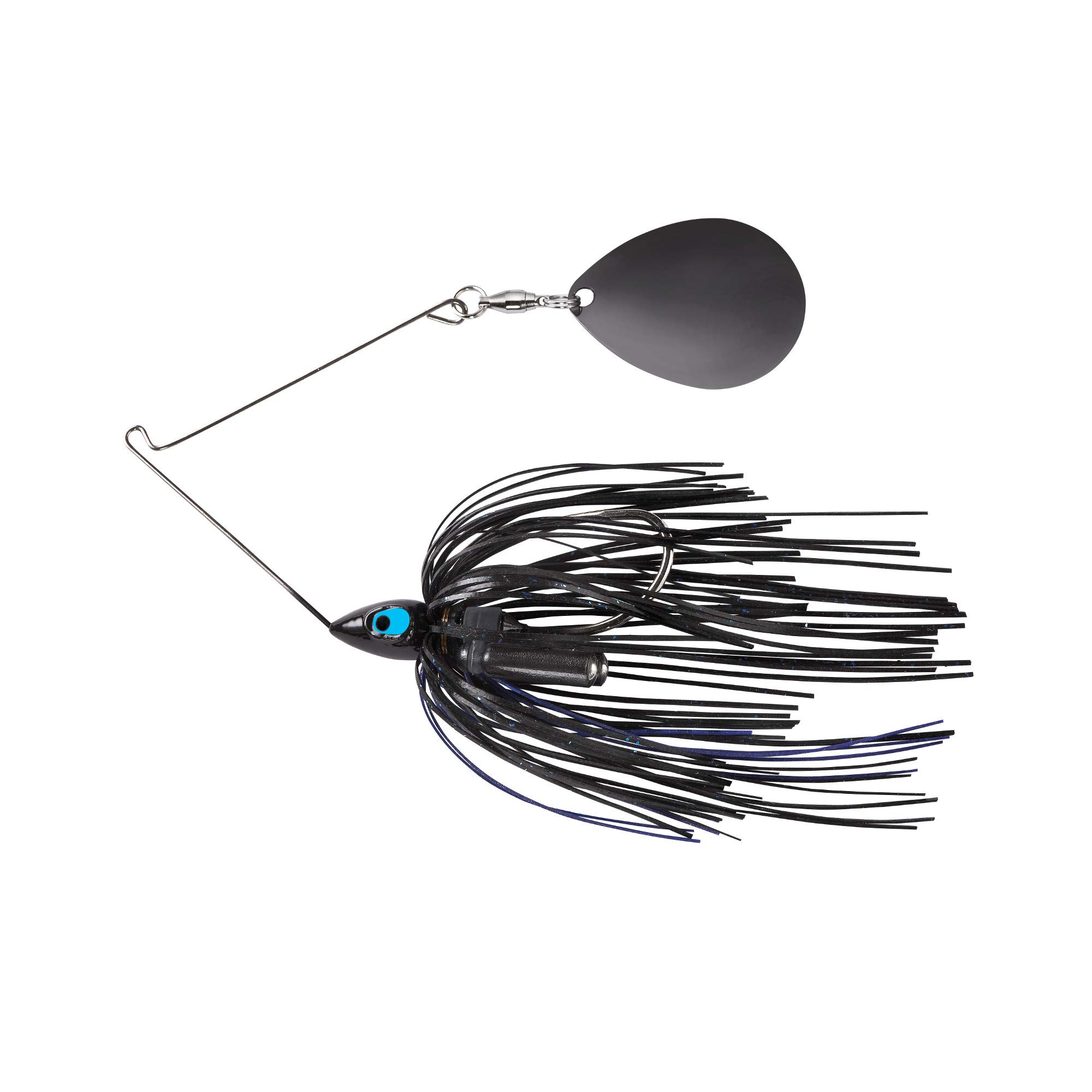 War Eagle Custom Lures Night Time Painted Head Single Colorado, Black Nickel Spinnerbait Black Blue Skirt 3/4 oz. : Sports & Outdoors