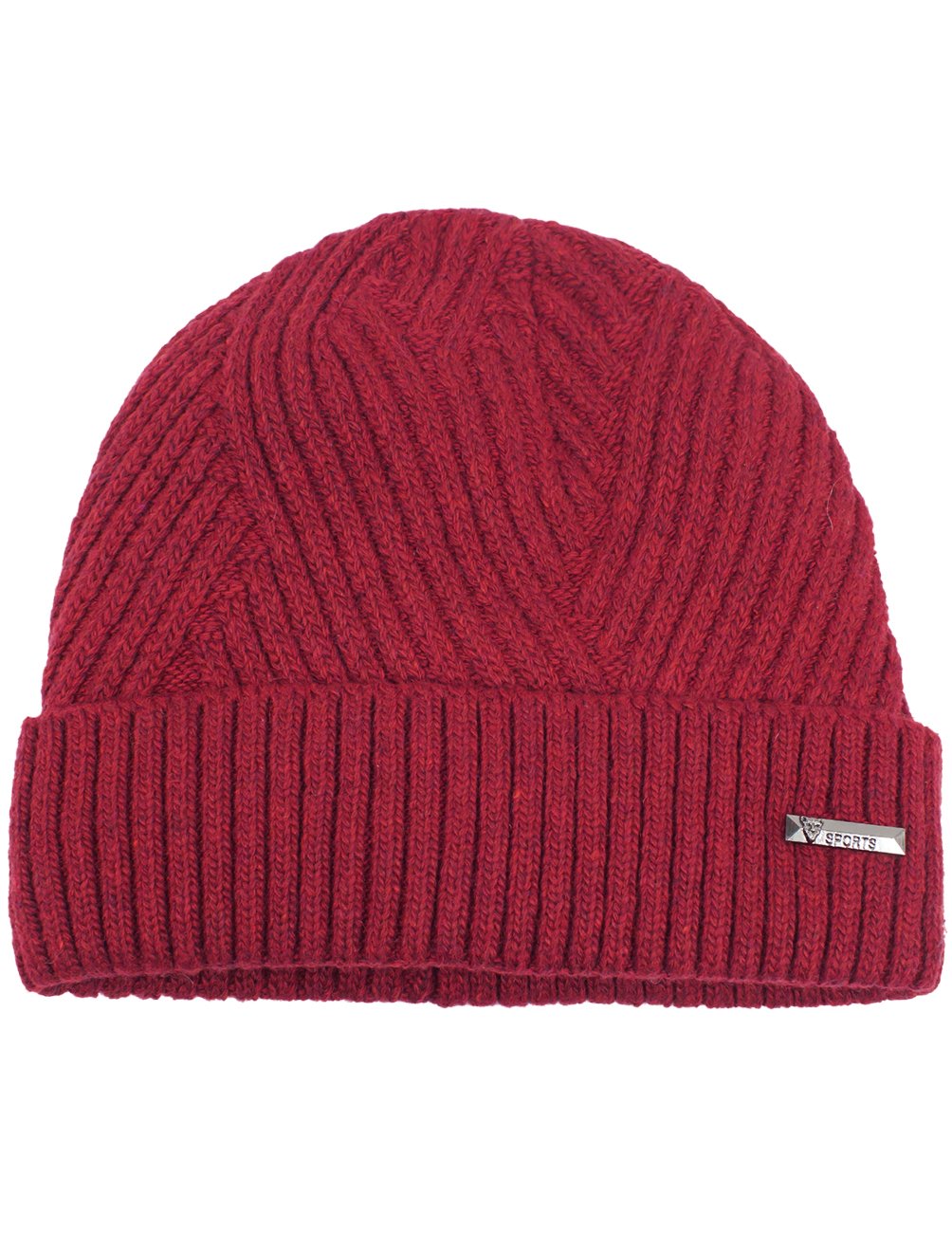 Dahlia Skullies & Beanies - Gorro de lana para hombre, gorro de invierno de punto, forro polar,