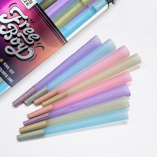 Miniatura 4 de Free Boy Conos  Paquete de 60  Papeles de liar coloridos  Papel de liar preenrollado tamaño King con puntas  Conos preenrollados de 4.291 in