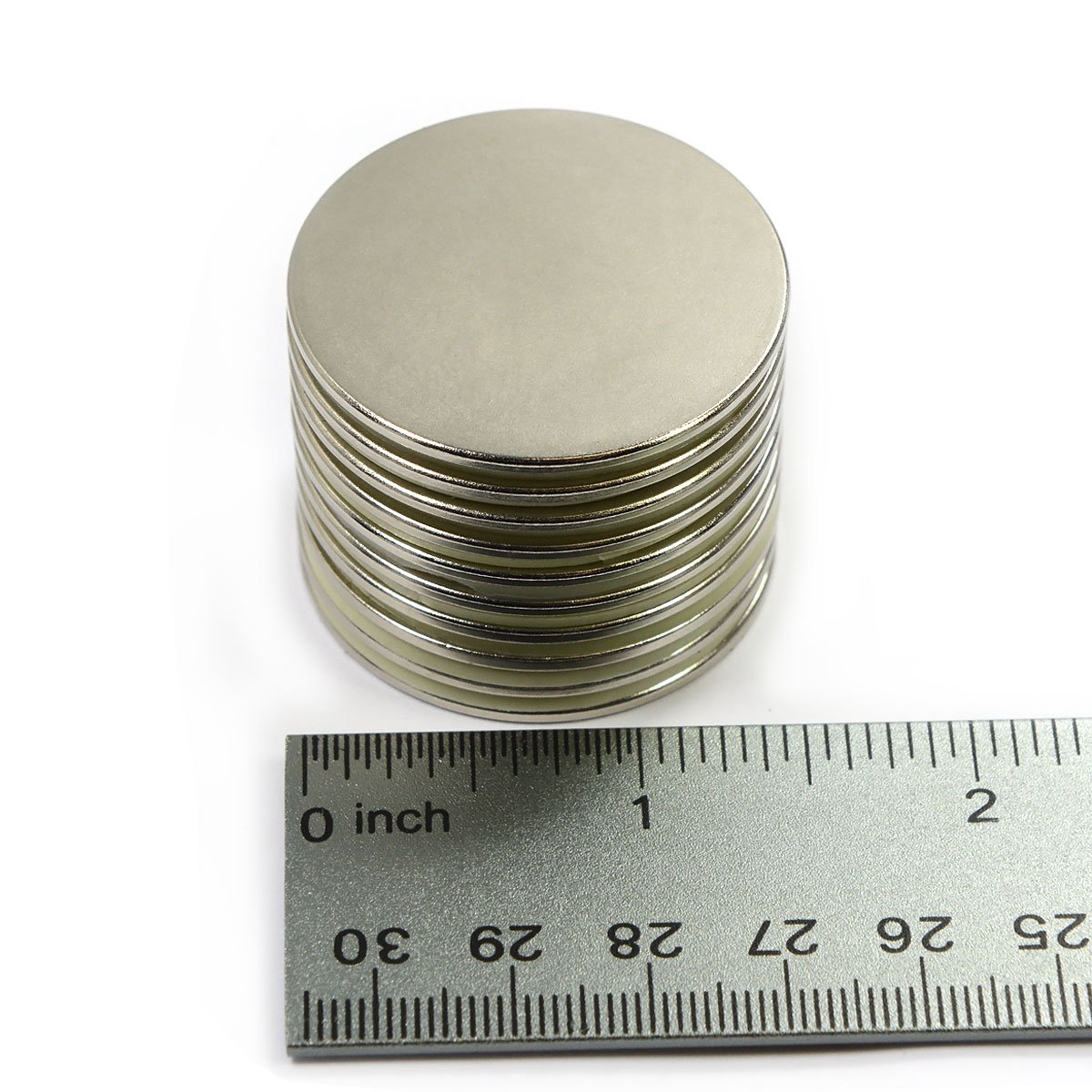 (10-Pack) Diameter 1.5 x 1/16 inch Thick Neodymium Disc Magnet Super Strong N52 Grade | Powerful Rare Earth Magnets | for Industrial, Commercial, Scientific, Educational and Research Use