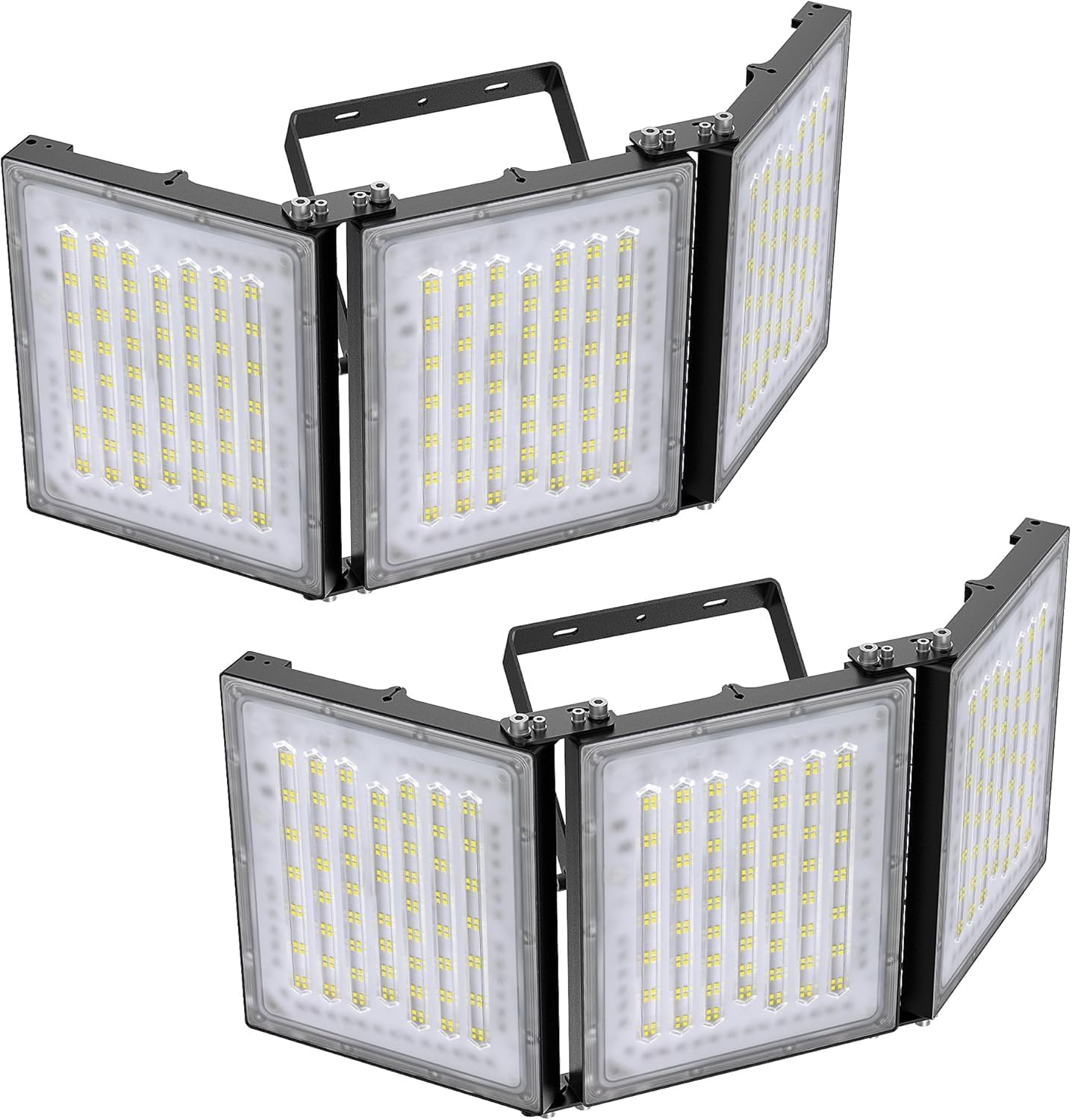 STASUN 2 Pack 150W LED Flood Lights, Mini Series Outdoor Floodlight, 15000LM 6000K Daylight White IP66 Waterproof 3 Adjustable Heads LED Exterior Flood Light for Yard, Driveway, Garage, Patio, Porch