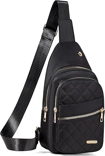 Miniatura 26 de Bolso Bandolera Pequeño, Bolsos de Hombro Cruzados para Mujeres, Mochila de Sling para Deportes al Aire Libre y Senderismo - Beige D Beige,Negro