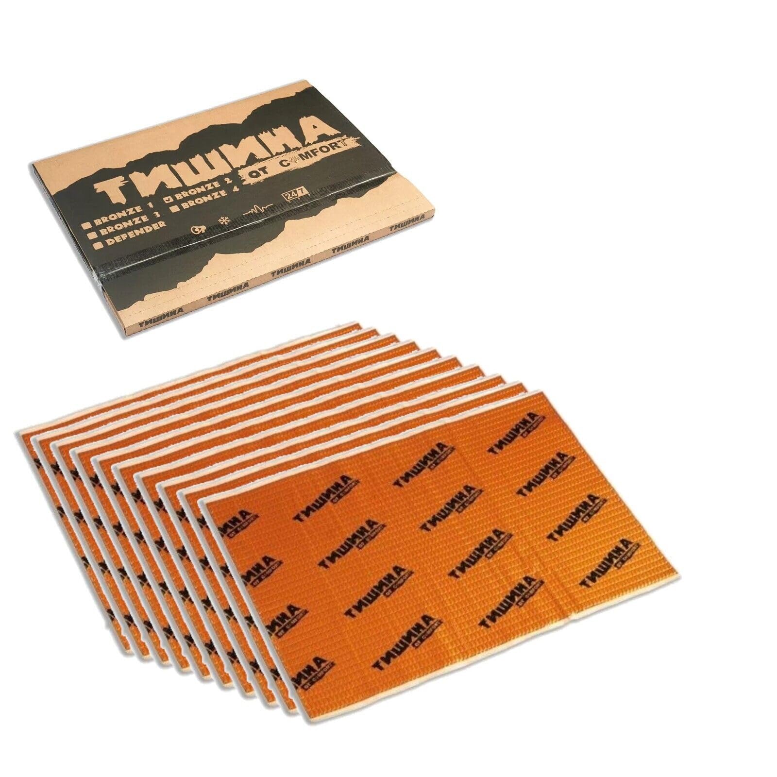 Isolante Insonorizzante per auto 10 fogli 700 x 500 x 2 mm Fonoassorbente, isolamento Acustico Smorzamento Vibrazioni