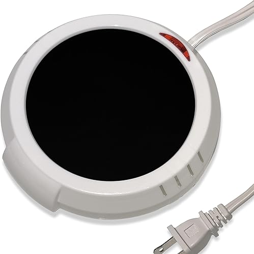 MAHITOI Calentador de tarro blanco grande pies cubiertos de fieltro libera de forma segura aroma a vela bebidas calientes en casa oficinas tiendas