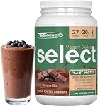 PEScience Select Vegan Protein Powder, Chocolate Bliss, 27 Servings | Plant Based Pea Protein Brown Rice Blend, Dairy Free, Gluten Free, Soy Free, Smooth Texture