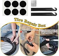 Vista 5 de Kit de Reparación de Bicicleta, Bolsa de Reparación de Bicicleta con Bomba de Neumáticos, Kit de Herramientas de Bicicleta para Viajes de Camping