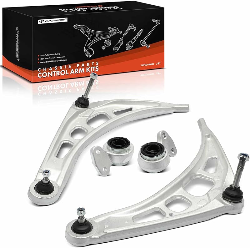 A-Premium Set of 4, Front Lower Control Arm Kit, with Ball Joint & Bushing | Compatible with BMW 323i 328i 99-00, 325i 330i 01-05, 323iC 323is 328iC 328is 99, 325Ci 330Ci 01-06, 323Ci 328Ci 00, RWD
