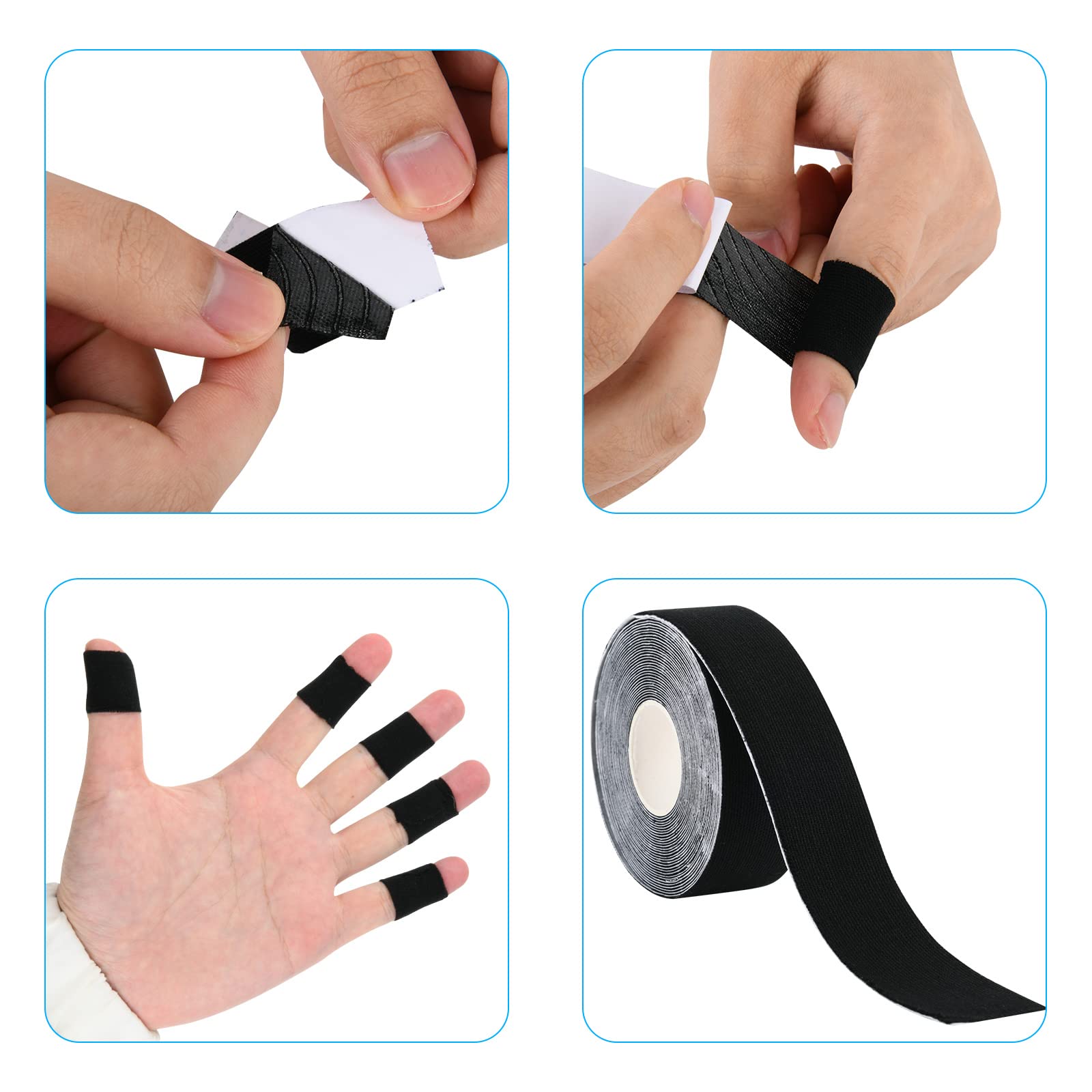 Cosmos Set mit 2 Rollen Bowling-Fingerband Daumenband elastisches Bowling-Ball Daumenband schützendes Bowlingzubehör für Bowler Sport Übung Workout, jede Rolle 2,5 cm x 5 m