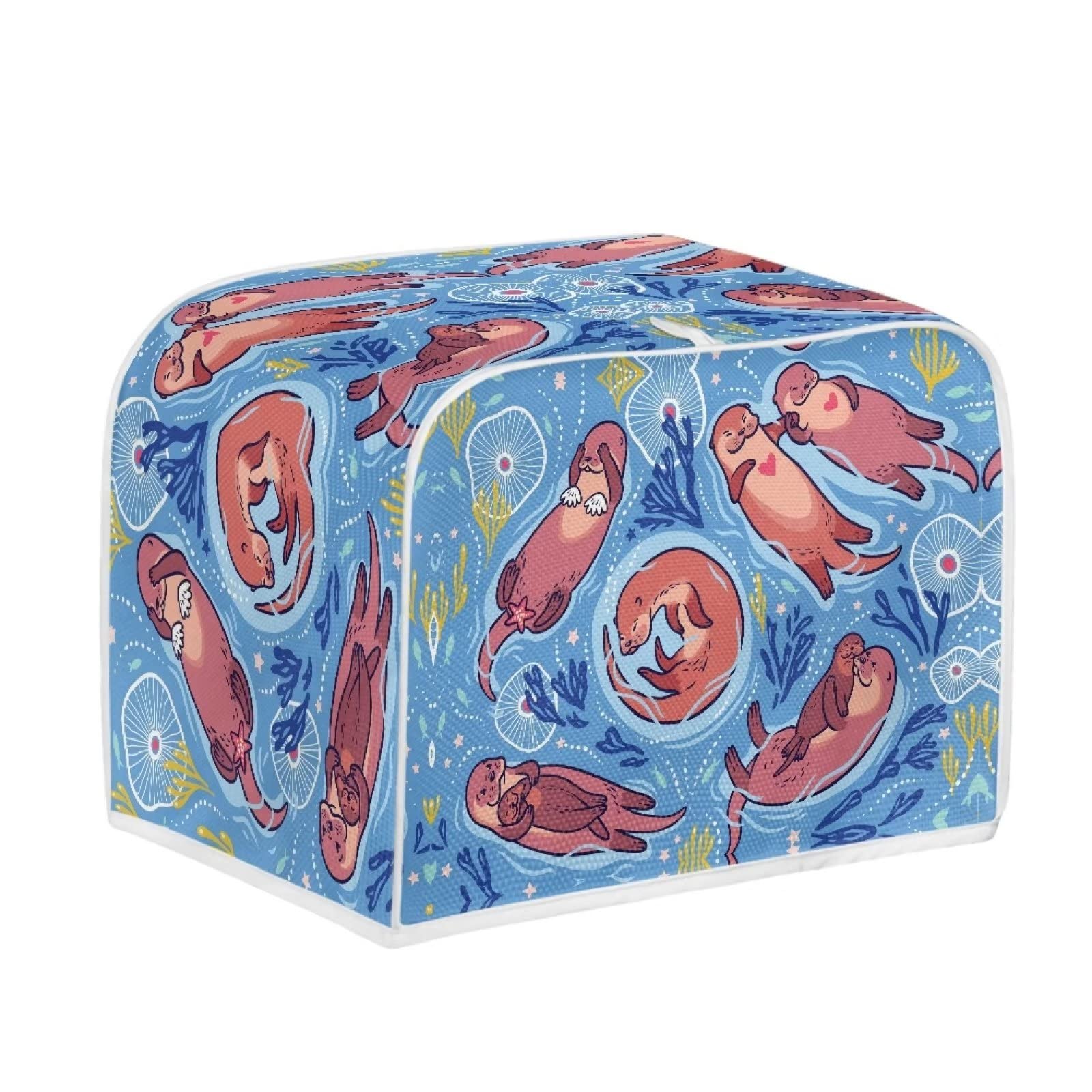 Uourmeti Otter 2 Slice Toaster Cover Wide Slot Small Appliance Cover for Kitchen Oven, Microwave Machine Protector Washable Bread Toaster Dustproof Cover — image 1