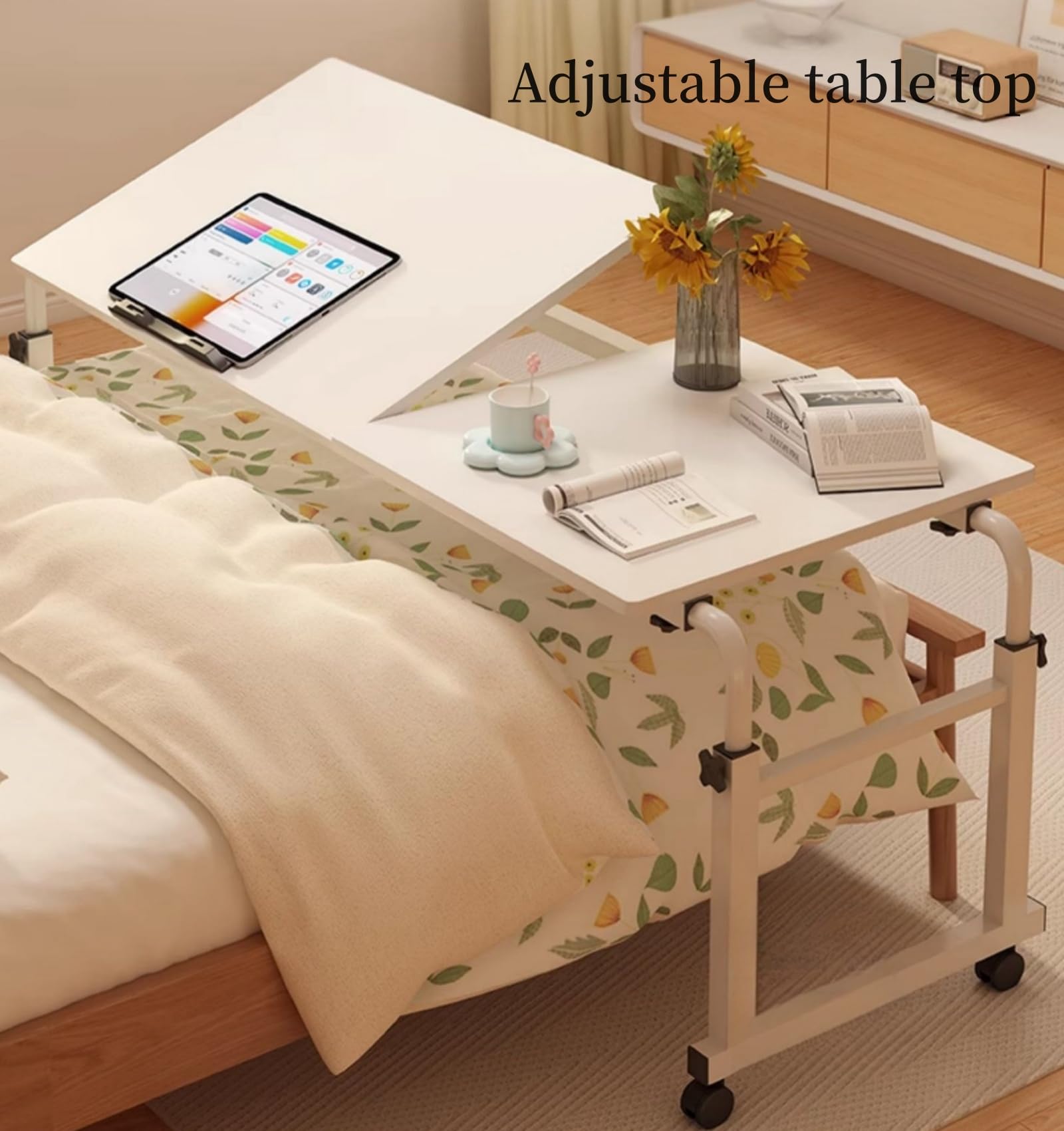 Escritorio de Cama sobre la Mesa de la Cama con Ruedas Mesa sobre la Cama Escritorio sobre la Cama Mesa sobre la Cama Escritorio móvil Mesa de Cama con Ruedas Mesa de computadora para Cama M