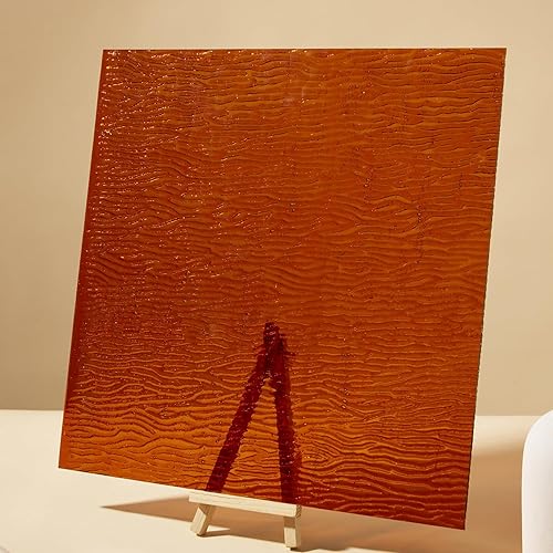 Miniatura 43 de Lanyani 2 hojas de vitrales de 12 x 12 pulgadas para manualidades, paneles de vitrales iridiscentes para mosaico de vidrio, suministros de vitrales