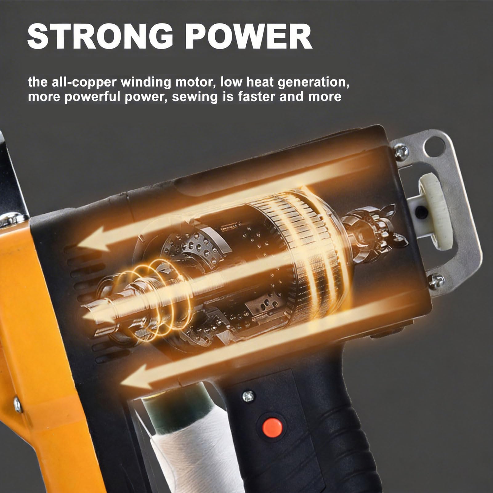 Máquina de coser portátil inalámbrica de mano, costura de bolsas de cuero resistente, manual industrial para encuadernación de alfombras y zapatos de lona 1 Battery 1 Charger