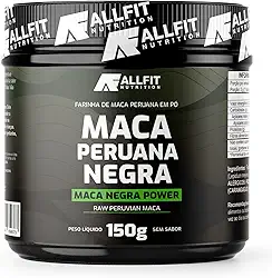 Maca Peruana Negra em pó 150g 5g porção Raw Peruvian Maca - Allfit Nutrition