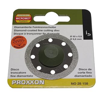 Proxxon 28158 Diamond-Coated Fine Cutting Disc Diameter 50 x 0.8 x 9.6 mm for Longneck Angle Grinders LHW and LHW/A