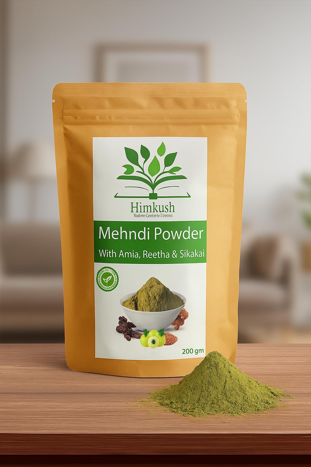 Himkush Premium Rajasthani HENNA POWDER, 100% ORGANIC Henna with Amala, Shikakai & Reetha for Hair Colour and Hair Care (200 gm) For Unisex-image-26